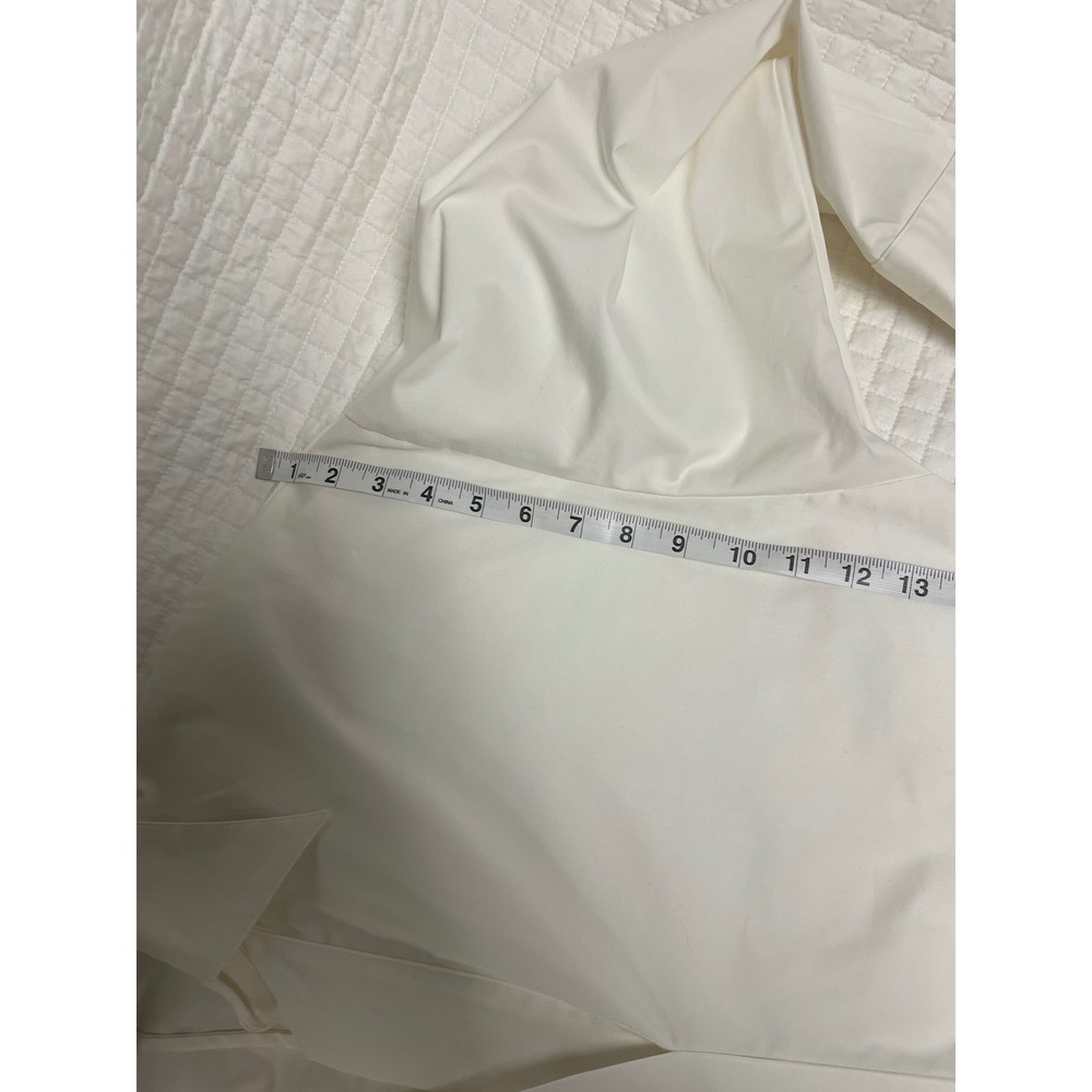 Laundry by Shelli Segal White Long Sleeve V-Neck Tunic Shirt Dress Size 8 - Picture 6 of 7